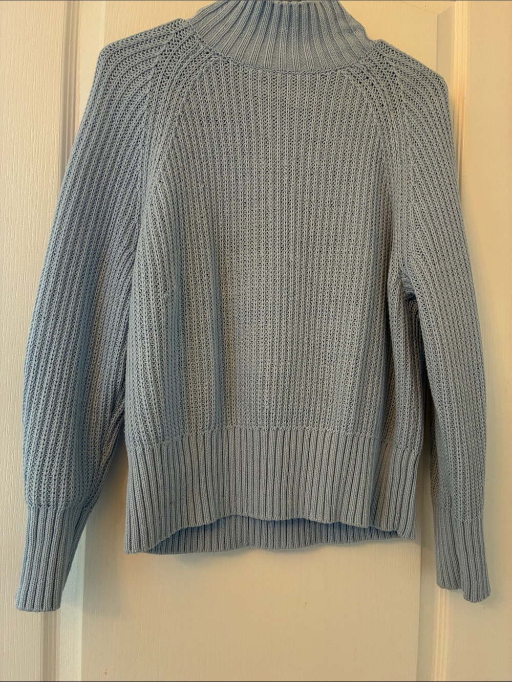 Ann Taylor Light Blue Turtleneck Knit Sweater